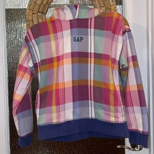 GAP Multicolor Plaid Hoodie